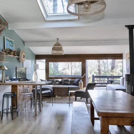 Maison Bois Au Bord Du Lacanau